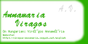 annamaria viragos business card